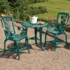 Three-Piece Rose Armchair Bistro Set - Verdi -Flower Plants Shop D7281 TM