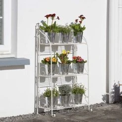Three-tier Highbury Folding Metal Plant Stand -Flower Plants Shop G2663 2