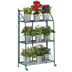 Three-tier Highbury Folding Metal Plant Stand -Flower Plants Shop G3438 2