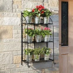 Three-tier Highbury Folding Metal Plant Stand -Flower Plants Shop G3438 5